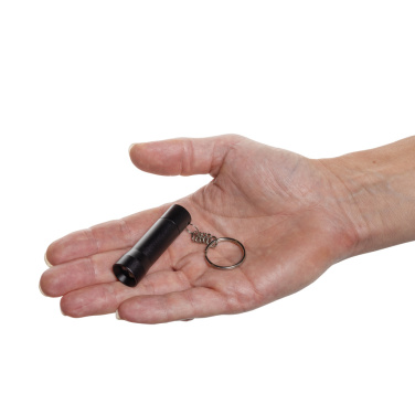 Logo trade corporate gifts image of: Flash RCS recycled aluminium keychain torch